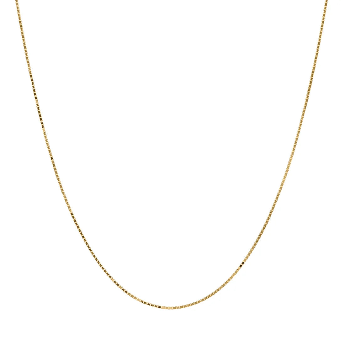 Kelly Herd 1.0mm box chain- 14k Gold/ 18