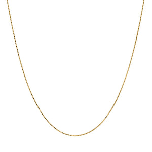 Kelly Herd 1.0mm box chain- 14k Gold/ 18