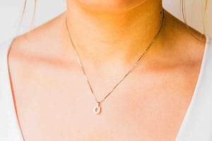 Kelly Herd clear horseshoe necklace- Sterling Silver