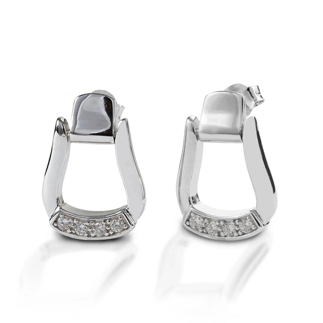 Kelly Herd oxbow stirrup post back earrings- Sterling Silver