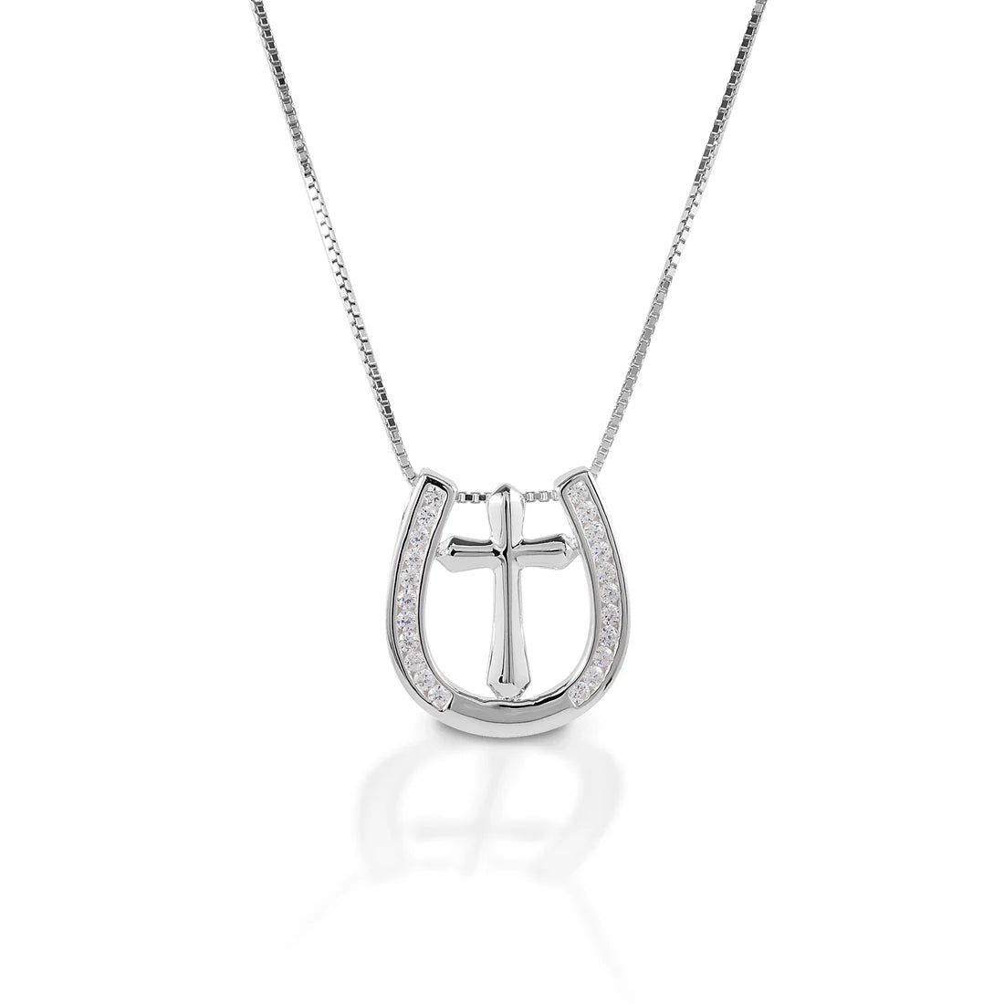 Kelly Herd small horseshoe cross necklace- Sterling Silver