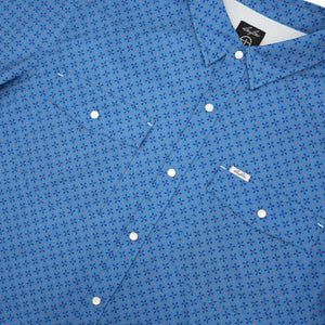 San Jac Men's Long Sleeve Blue Daisy