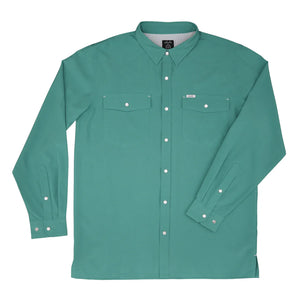 San Jac Men's Long Sleeve Teal Pearl Snap Shirt