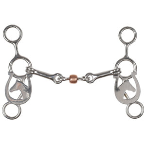 Showman Horseshoe Haven Stainless Steel JR Cowhorse Bit