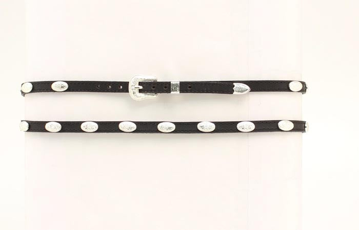Black and Silver Concho Hat Band