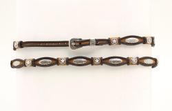 Black and Brown Texas Star & Concho Hat Band