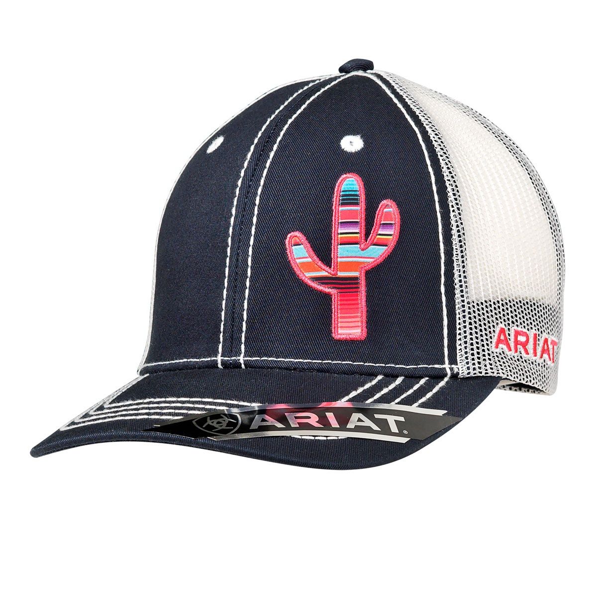 Ariat Navy Cactus Snap Back Cap
