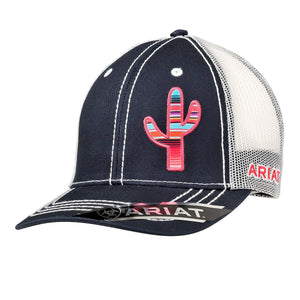 Ariat Navy Cactus Snap Back Cap