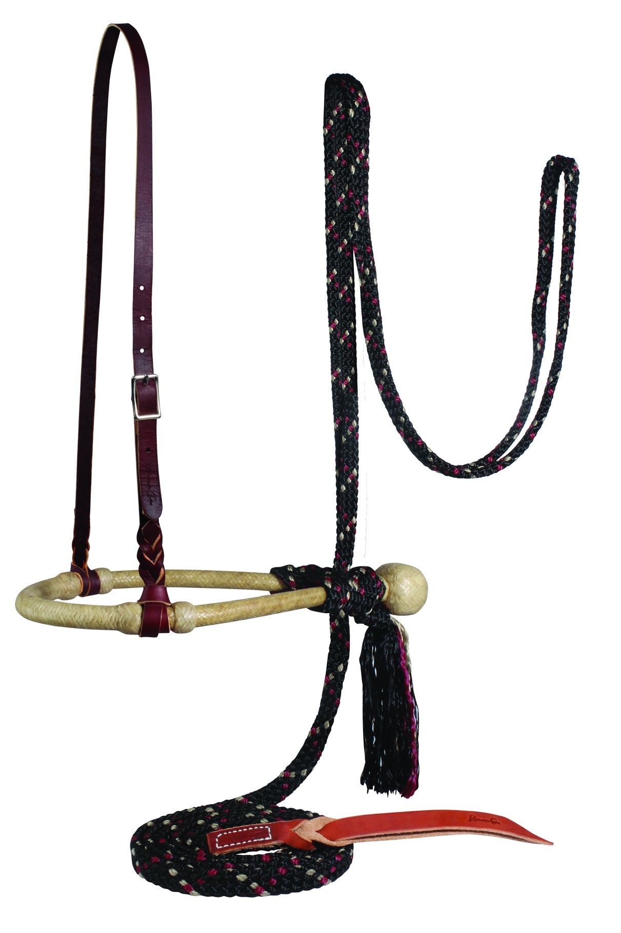 Bosal Nat Blk/white Mecate