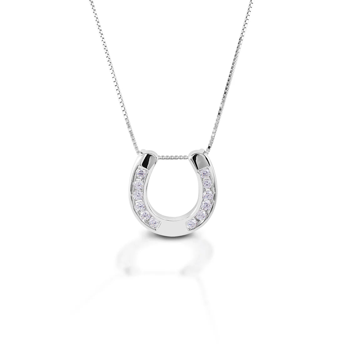 Kelly Herd plain studded horseshoe necklace