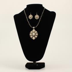 BR. Beaded Squash Blssm Set WH