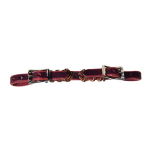 Curb Strap Lea Laced Bur