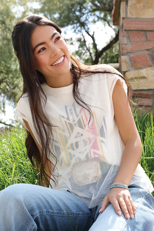 Women's mesh Knit Tank-3003