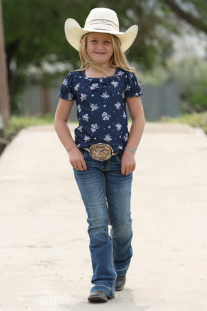 Girl's Cruel Girl Short Sleeve Navy Tee