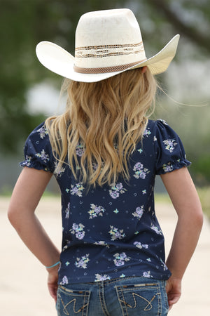 Girl's Cruel Girl Short Sleeve Navy Tee