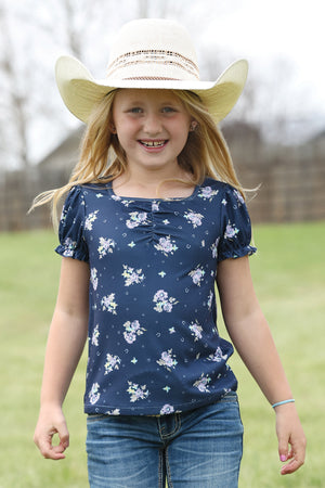 Girl's Cruel Girl Short Sleeve Navy Tee
