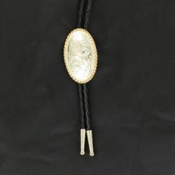 Black Bolo W/Silver & Gold edged Slide