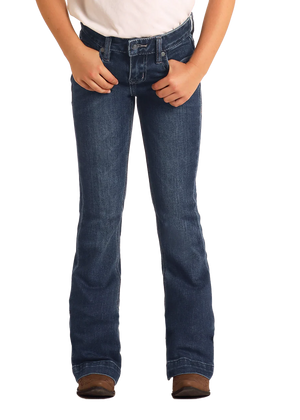Girls Dark Vintage Trousers