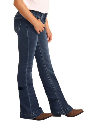 Girls Dark Vintage Trousers