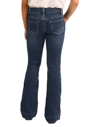 Girls Dark Vintage Trousers