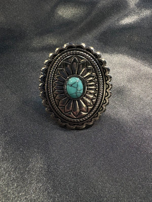 Turquoise stone Oval Slider