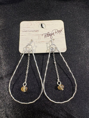 Hoop Bead Dangle Earrings