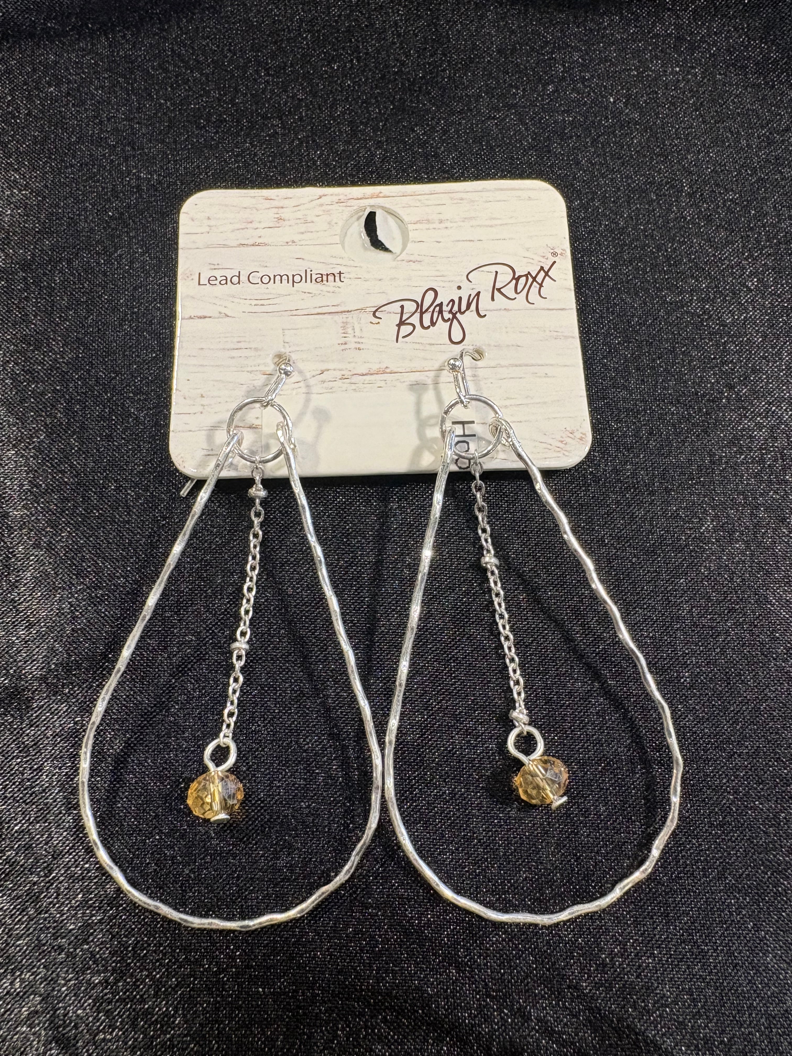 Hoop Bead Dangle Earrings