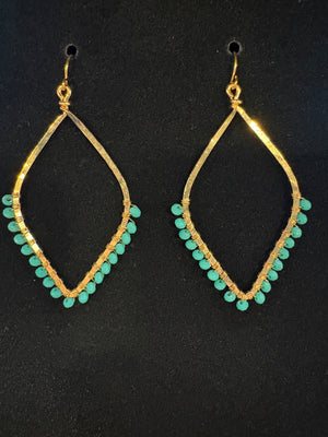 Blue sunset 14K Beaded Earrings