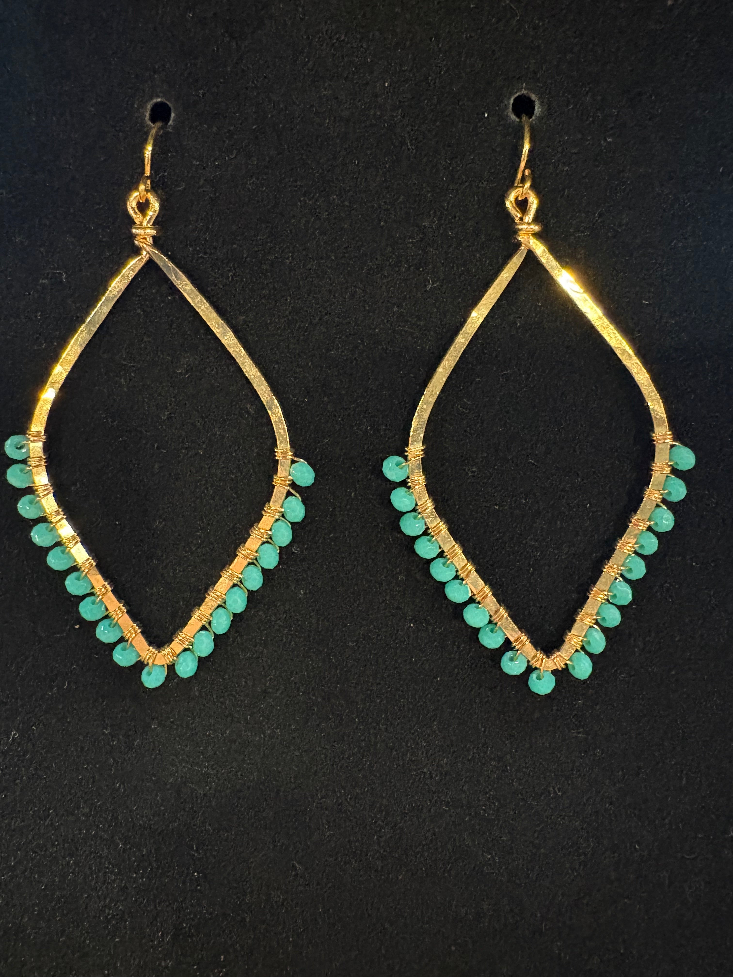 Blue sunset 14K Beaded Earrings
