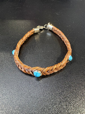 Horse Hair & Turquoise Bracelet