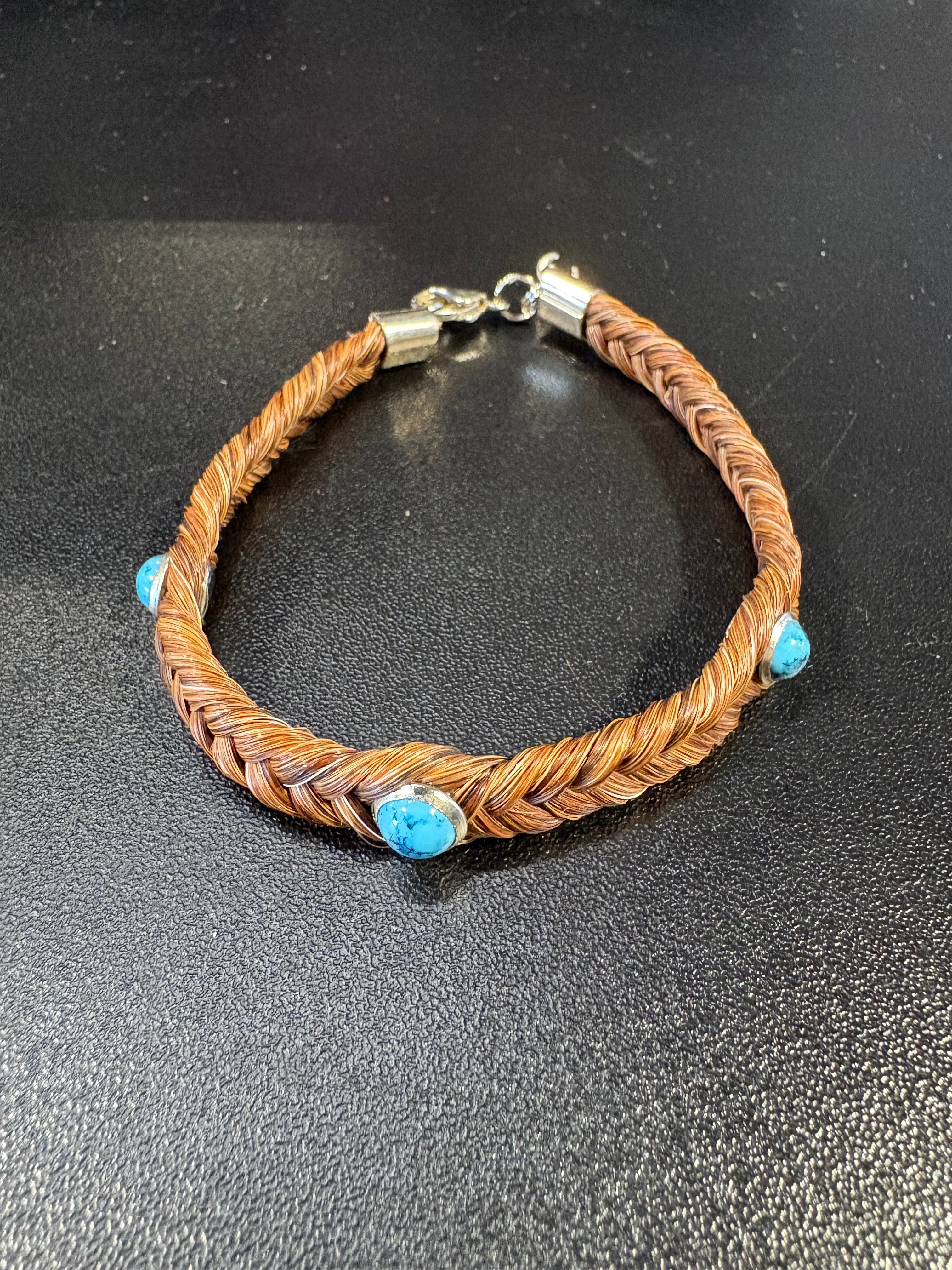 Horse Hair & Turquoise Bracelet