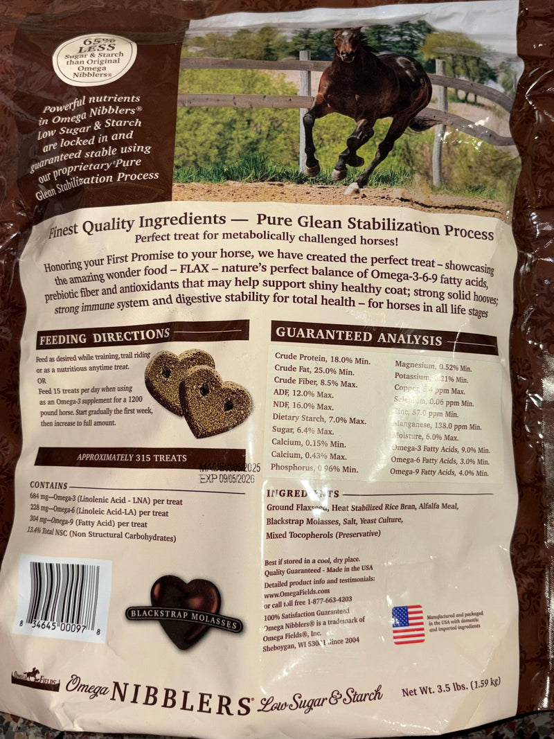 Omega Nibblers Low Sugar/Starch Molasses (Expires 04/04/26)
