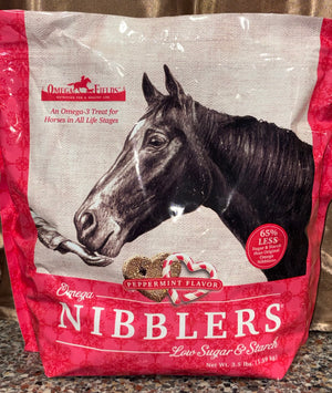 Omega Nibblers Low Sugar/Starch Peppermint (Expires 06/03/26)