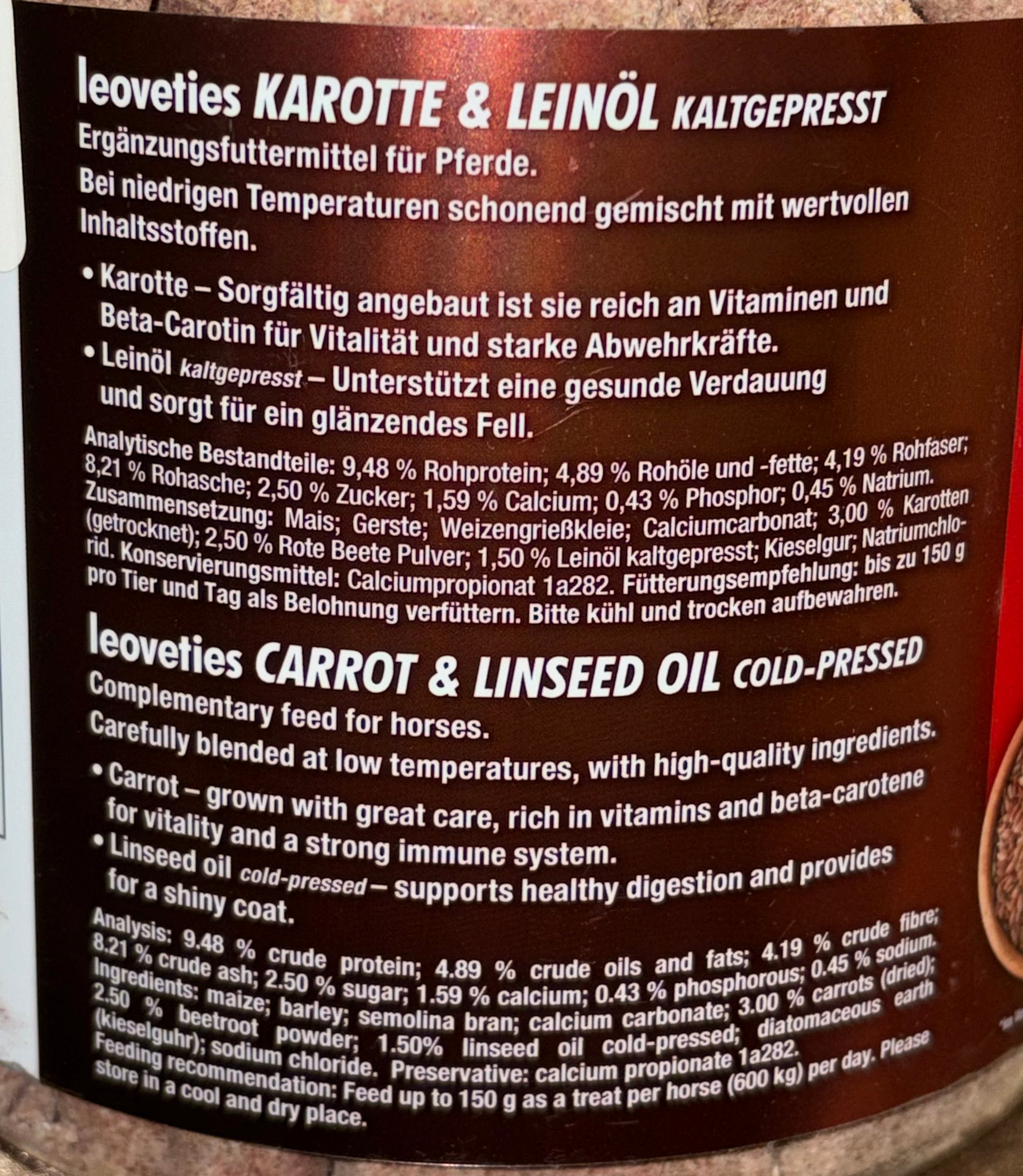 Leoveties - Carrot/Linseed Oil 1.1 Kg