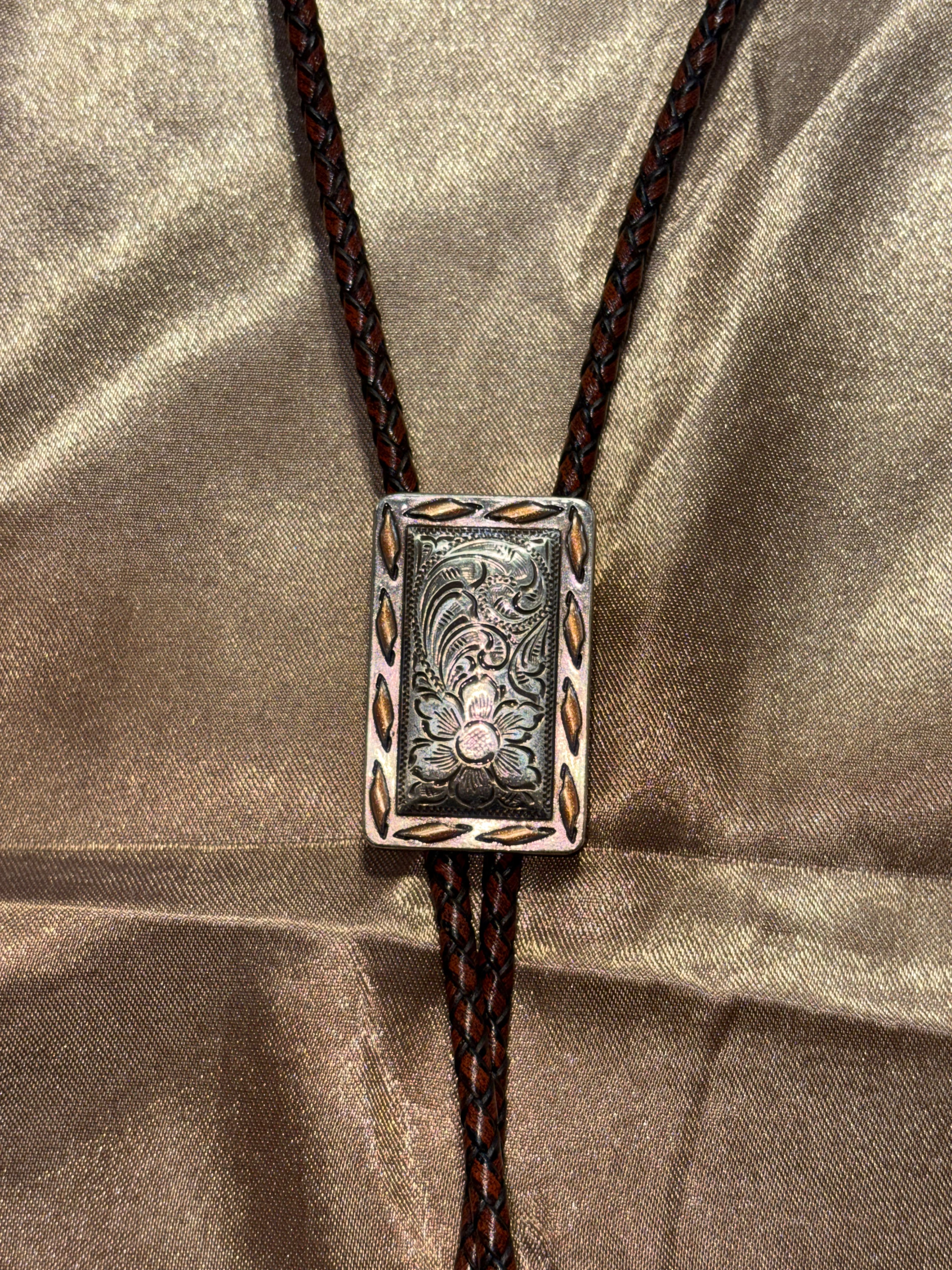 Copper Buck Stitch & Brown Bolo