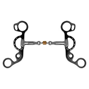Showman Short Shank Sweet Iron Snaffle With Copper Roller