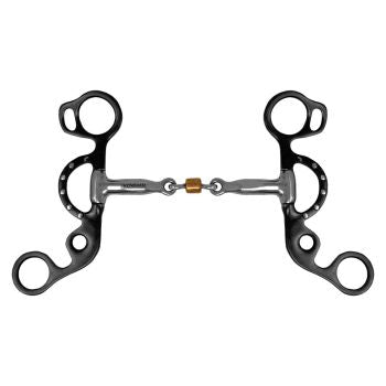 Showman Short Shank Sweet Iron Snaffle With Copper Roller