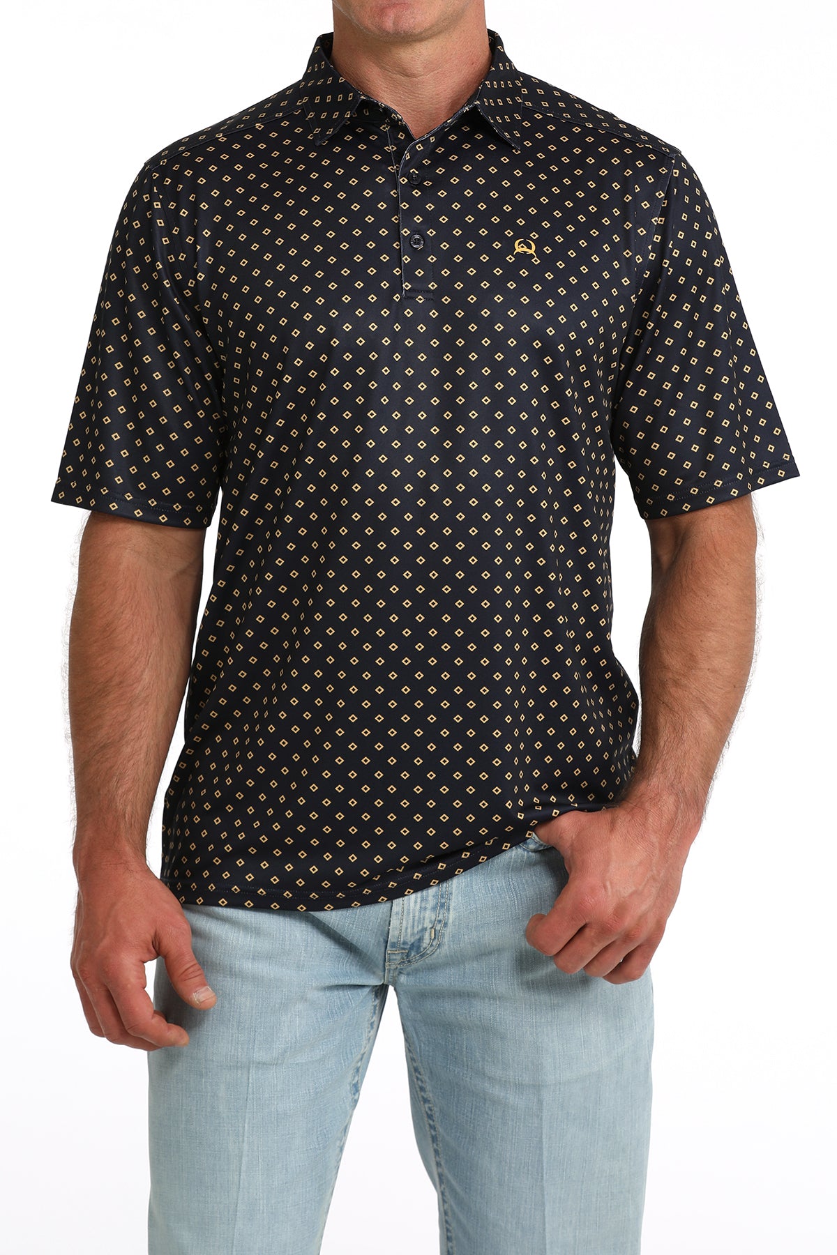 Men's Cinch Short Sleeve ArenaFlex Navy Polo
