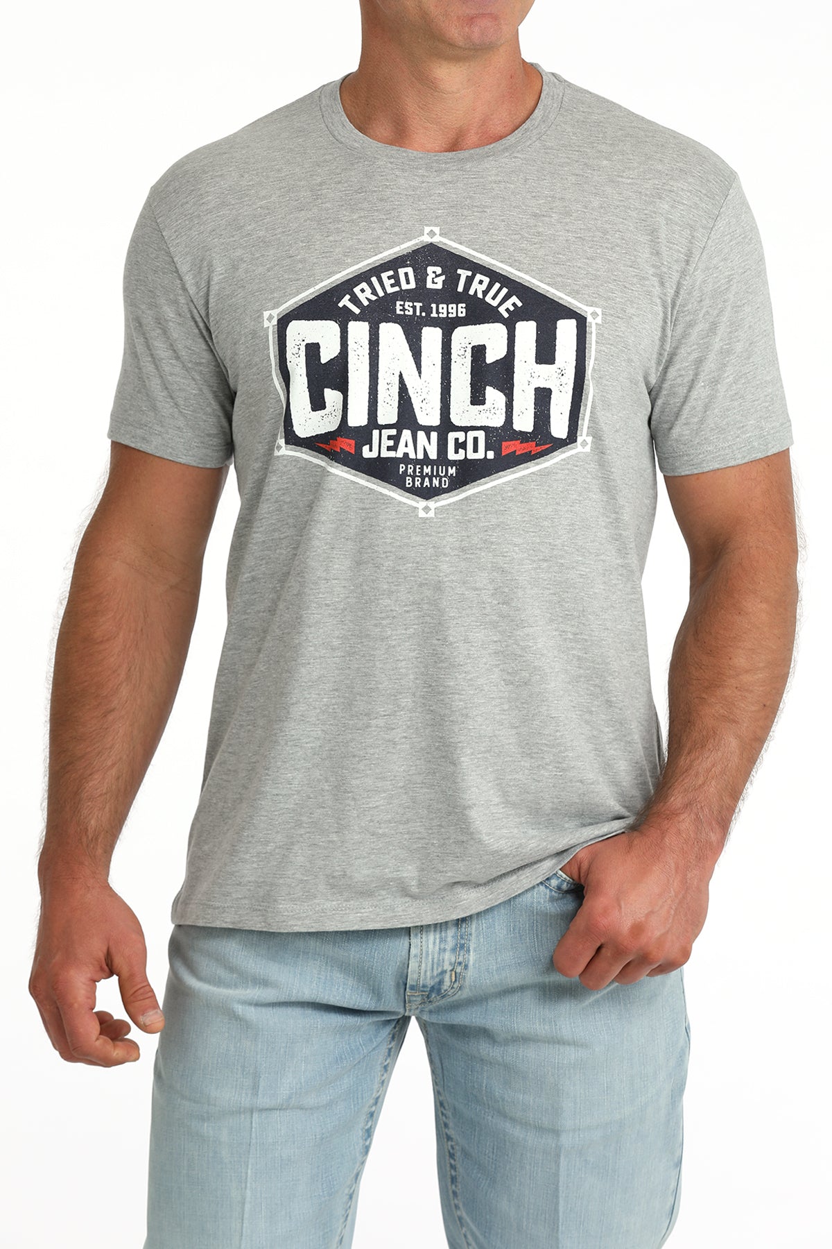 Men's Short Sleeve Gray Tee-0725