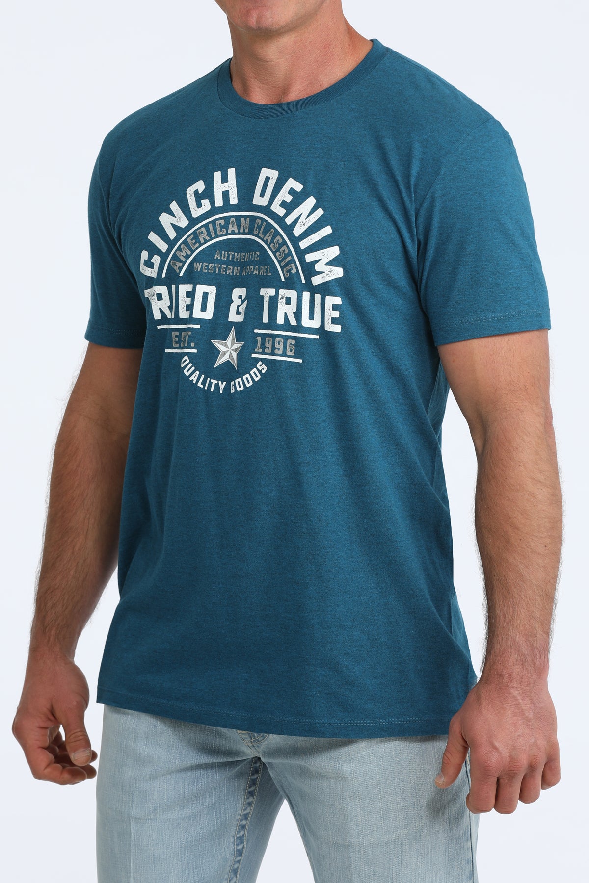 Men's Cinch Short Sleeve Teal Tee