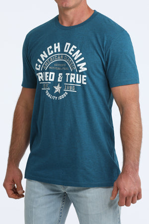 Men's Cinch Short Sleeve Teal Tee