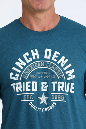 Men's Cinch Short Sleeve Teal Tee