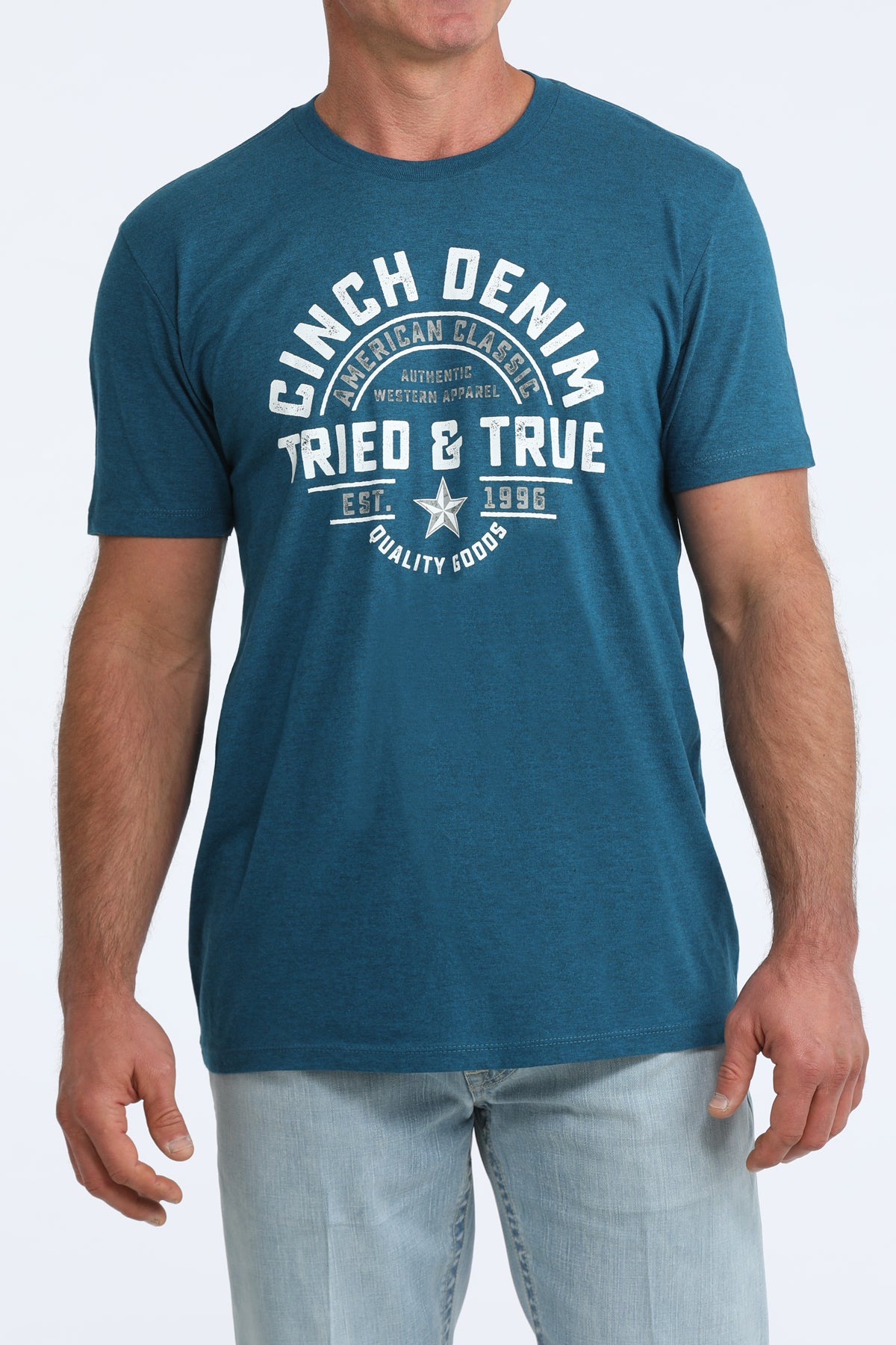 Men's Cinch Short Sleeve Teal Tee