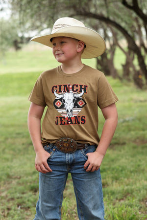Boy's Short Sleeve Brown Tee-0182