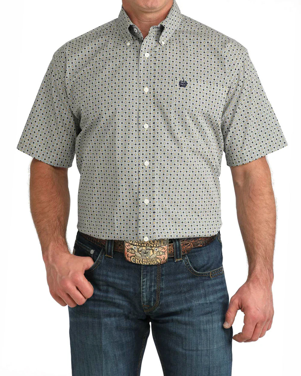 Men's Short Sleeve Multi Print-1517