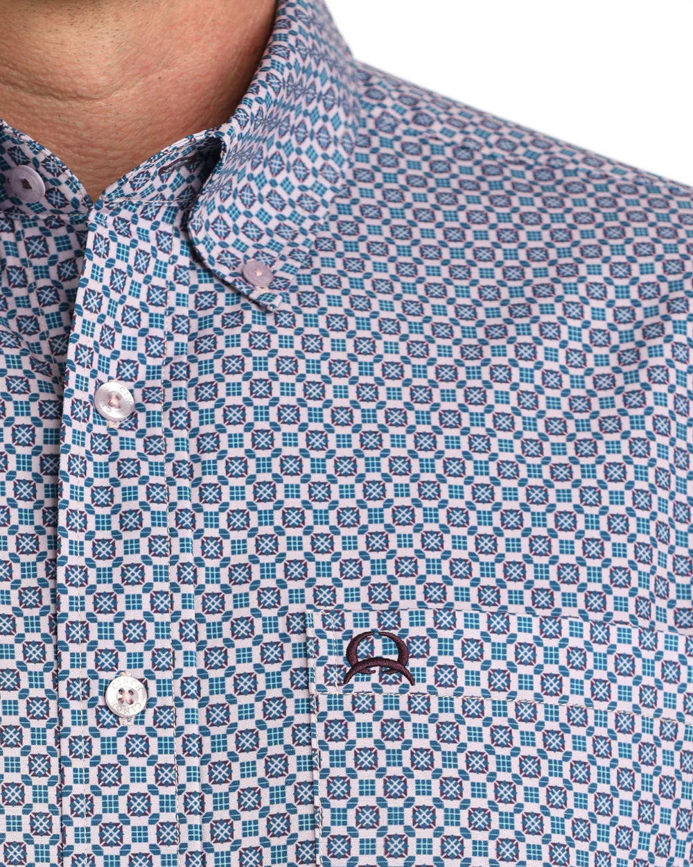 Men's Short Sleeve Arena Flex Lilac Print-4161