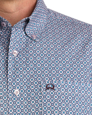 Men's Short Sleeve Arena Flex Lilac Print-4161