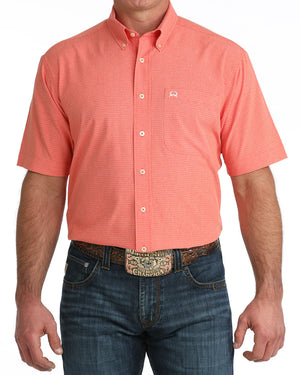Men's Red Plaid Short Sleeve Arena Flex-5003