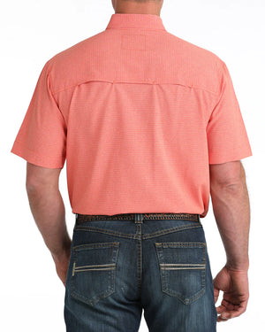 Men's Red Plaid Short Sleeve Arena Flex-5003