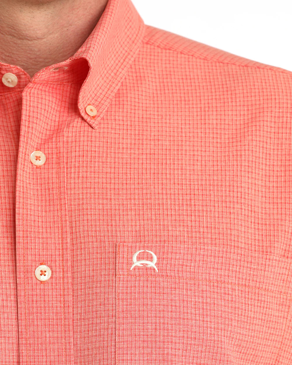 Men's Red Plaid Short Sleeve Arena Flex-5003